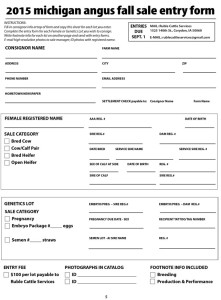 Michigan Angus FALL SALE 2015 entry