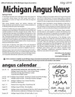 Michigan Angus News - May 2016